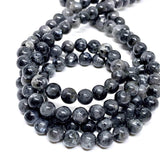 Labradorit – Grå/Sort (8mm) - Uniq Perler - 784847