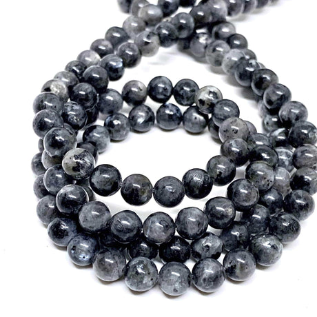 Labradorit – Grå/Sort (8mm) - Uniq Perler - 784847