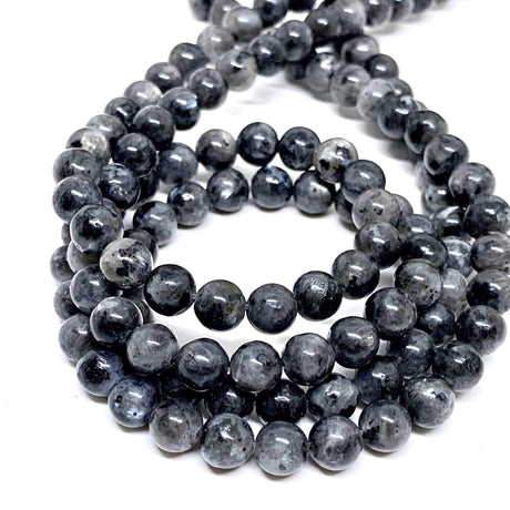 Labradorit – Grå/Sort, Runde (6mm) - Uniq Perler - 0000001436