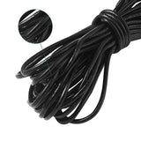 Lædersnor, Sort, 3mm, 5m - Uniq Perler - 780845