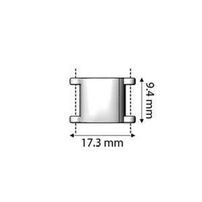 Clasp For Miyuki Delica Beads – Silver-plated (17.3x9.4mm) - Uniq Perler - 595754