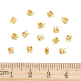 Låsehoveder – Forgyldt (4x2mm) 20 stk - Uniq Perler - 111777