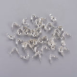 Låsehoveder – Forsølvet Messing (7x4mm) 20 stk - Uniq Perler - 663843