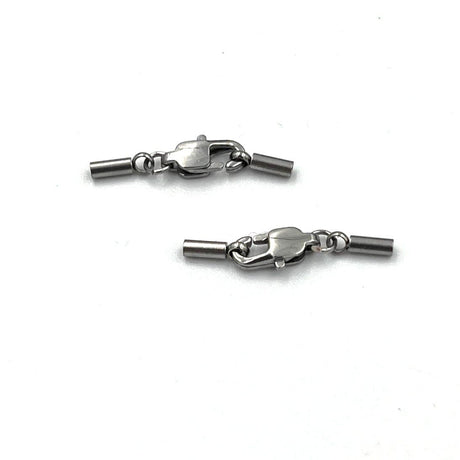 Låsesæt Med Karabinlås og Endestykker – Mørk Platin (1,5mm Hul) - Uniq Perler - 0000013356