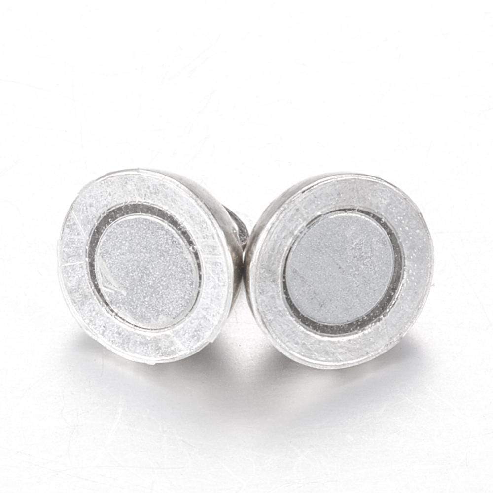 Magnet Lås – Rund, Forsølvet (14x8mm) - Uniq Perler - 0000007342