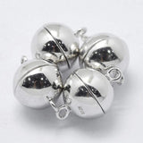 Magnetlås – Rhodium Belagt Sterling Sølv 925 (12x8mm) - Uniq Perler - 2484835