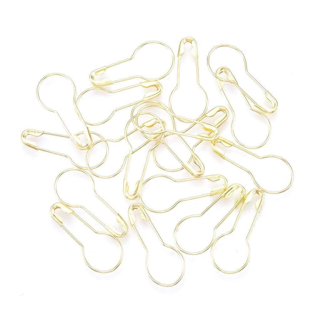 Maskemarkør Til Strikketøj – Forgyldt (20x9x1,5mm), 200 Stk - Uniq Perler - 485762