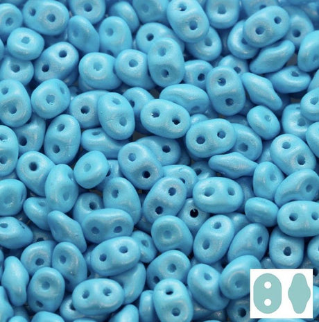 Matubo Super Duo, Pearl Shine Aqua, 2,5x5mm, 22,5gr - Uniq Perler - 790524482771