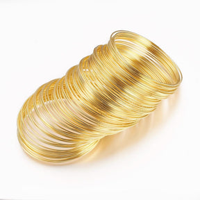 Memory Wire – Forgyldt Stål (1mm, 10 Ringe) - Uniq Perler - 560856