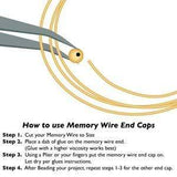 Memory Wire Inkl. Endeperler – Forgyldt Messing (1mm, 12 Ringe) - Uniq Perler - 858483