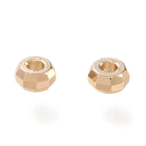 Metallperlen, 18K langlebige Vergoldung, facettiert, 3,5x2mm, (20 Stück) - Uniq Perler - 524375