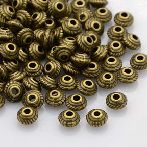 Metal Beads, Antique Gold-plated, 5x3mm, 20 pcs - Uniq Perler - 0000006621, 169043345617413911115852