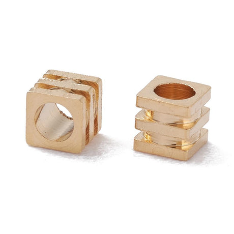 Metal Perler, Kubeformet, 24K Langtidsholdbar Forgyldning, 2,5mm, 25 Stk - Uniq Perler - 0000007767, 167220145628914916142847