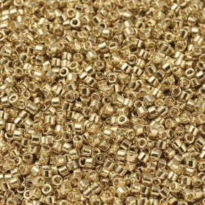 Miyuki Delica Beads, DB 0031, Long-lasting 24K Gold Plated, 11/0, 7.2g - Uniq Perler - 274856