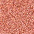 Miyuki Delica Perler, DB 0068, Peach Lined Crystal Luster, 11/0 - Uniq Perler - 0000002447