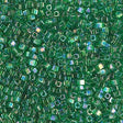 Miyuki Delica Perler, Square, SB18 - 179, Transparent Green Ab, 1,8mm - Uniq Perler - 45678987654