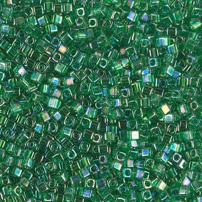 Miyuki Delica Perler, Square, SB18 - 179, Transparent Green Ab, 1,8mm - Uniq Perler - 45678987654
