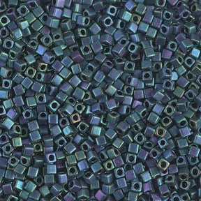 Miyuki Delica Beads, Square, SB18 - 2064, Matte Metallic Blue Green, 1.8mm - Uniq Perler - 0000004374