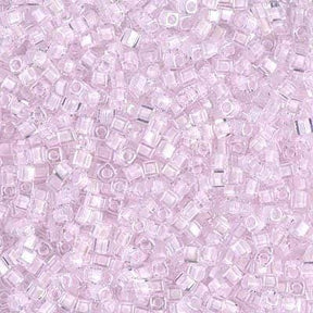 Miyuki Delica Beads, Square, SB18 - 207, Pink Lined Crystal, 1.8mm - Uniq Perler - 0000004367