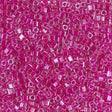 Miyuki Delica Perler, Square, SB18 - 209, Fuchsia Lined Crystal, 1,8mm - Uniq Perler - 4369