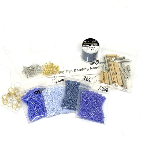 Miyuki Delica Perler Startkit – Blå Perlemix (Uden Perlevæv) - Uniq Perler - 0000002844