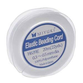 Miyuki Elastic Cord – Clear (0.5 mm, 20 Meters) - Uniq Perler - 948483