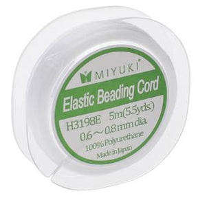 Miyuki Elastic Cord – Clear (0.8mm, 5 Meters) - Uniq Perler - 790524628315