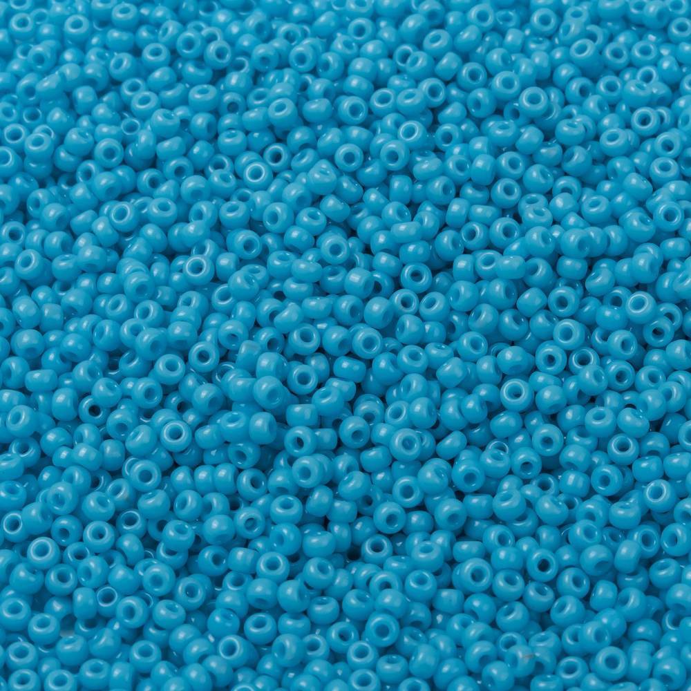 Miyuki Rocailles Perler, RR 0413, Matte Opaque Turquoise Blue, 11/0 - Uniq Perler - 0000003279