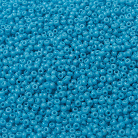 Miyuki Rocailles Perler, RR 0413, Matte Opaque Turquoise Blue, 11/0 - Uniq Perler - 0000003279