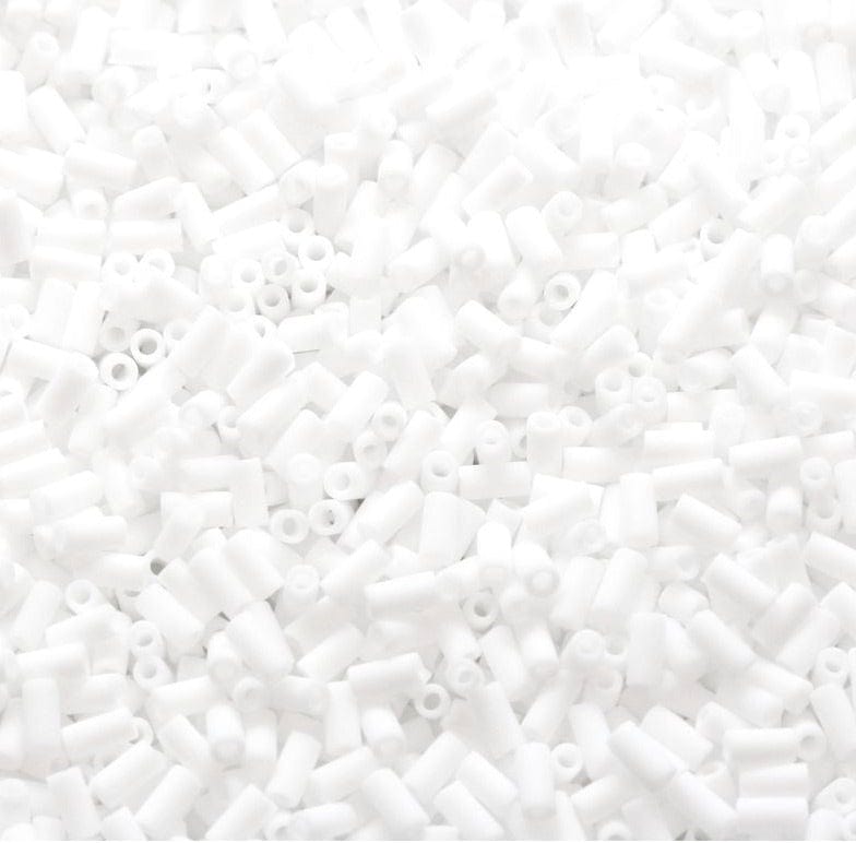 Miyuki Rørperler, BGL1 - 9402F, Matte White, 10gr - Uniq Perler - 0000010962