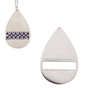 Miyuki Stål Vedhæng, Dråbe - Uniq Perler - 0000005699