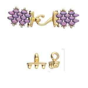 Miyuki Super Duo Connector – Forgyldt (12x9,5mm, 2 Stk) - Uniq Perler - 0000004554