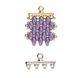 Miyuki Super Duo Lås – Antik Forsølvet (2 Stk) - Uniq Perler - 0000004558