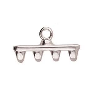 Miyuki Super Duo Lås – Antik Forsølvet (2 Stk) - Uniq Perler - 0000004558