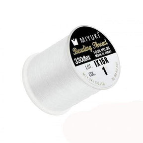 Miyuki Beading Thread – White (Color 1) - Uniq Perler - 289523
