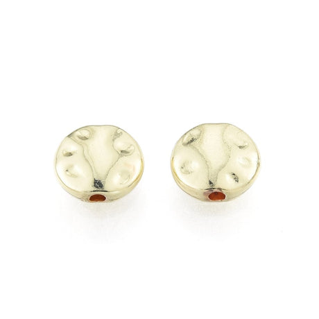 Møntformet Metal Perle, Forgyldt, 7x3mm - Uniq Perler - 20195624577897294462482691,