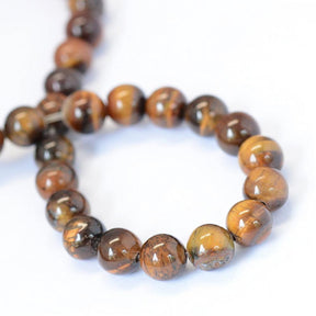Natur Tigerøje Sten – Brun (6 - 6,5mm) - Uniq Perler - 66426
