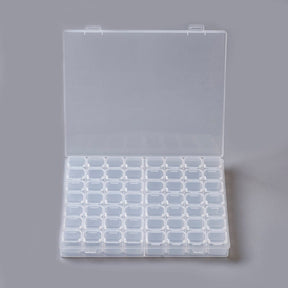 Storage Box With 56 Compartments – Clear (21x19x2.7cm) - Uniq Perler - 117262