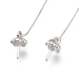 Ørekæde Med Pinch Bail – Platiniumfarvet Messing (109mm) - Uniq Perler - 408846