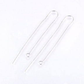 Ear Threads With Fixed Piece – Platinum (103mm) - Uniq Perler - 589632