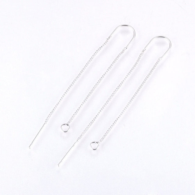 Ørekæder Med Fast Stykke – Platinium (103mm) - Uniq Perler - 589632