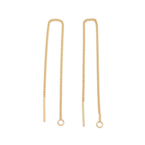 Ear Threads With Eye – Gold-plated Steel (109mm), 25 Pairs - Uniq Perler - 263725
