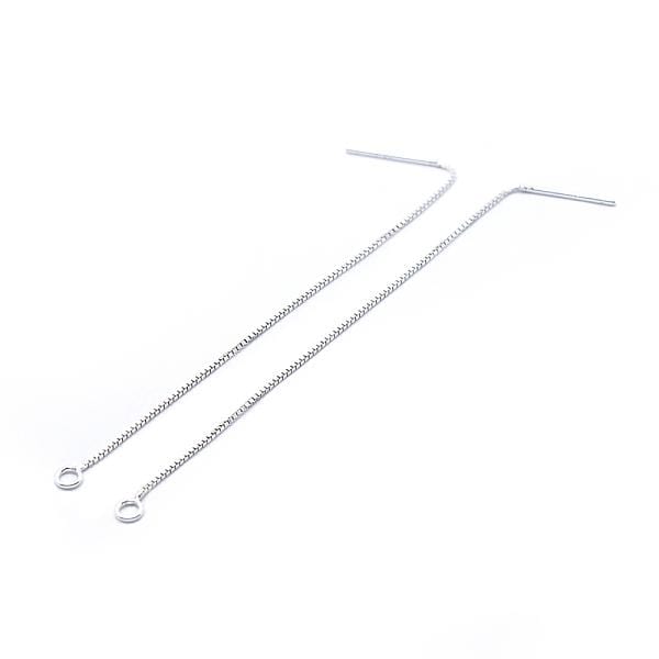 Ørekæder Med Øje – Sterling Sølv 925 (100mm) - Uniq Perler - 0000002757