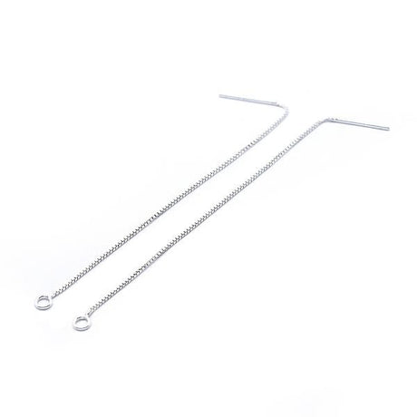 Ørekæder Med Øje – Sterling Sølv 925 (100mm) - Uniq Perler - 0000002757