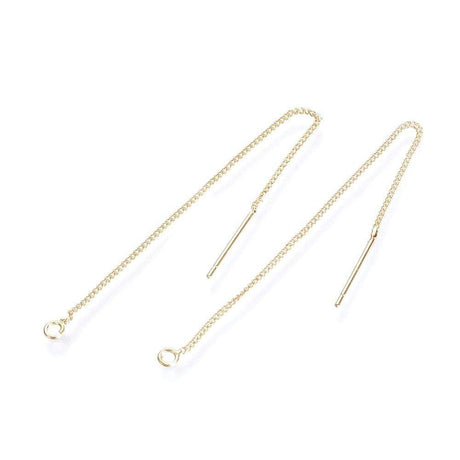 Ørekæder Med Sterling Sølv Stift – 18K Forgyldt (85mm) - Uniq Perler - 824742