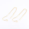 Ørekroge Med Kæde, 18K Forgyldt, 75mm - Uniq Perler - 0000001691