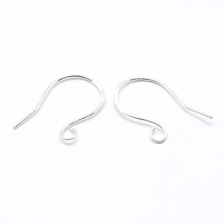 Ørekroge med Øje – Sterling Sølv 925 (19x13,5mm) - Uniq Perler - 0000000939