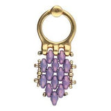 Ørerings Base Til Super Duo Perler, 24K Forgyldt, 7,9x10,3mm - Uniq Perler - 0000005139, 790524640737