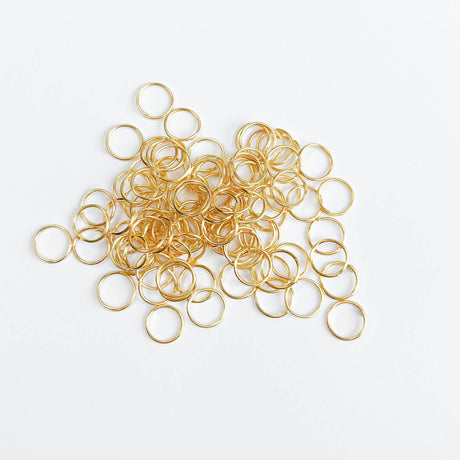 Øsken/O - Ringe – Åben, Forgyldt (8x1mm), 100 stk - Uniq Perler - 00894985612