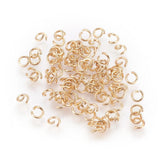 Øsken/O - Ringe – Åben, Forgyldt Messing (4x0,5mm), 25 Stk - Uniq Perler - 527567